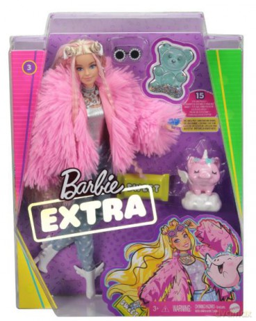 Barbie Lalka EXTRA MODA + akcesoria MATTEL