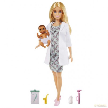 Barbie Lalka Kariera deluxe Pediatra MATTEL
