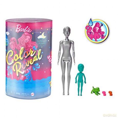 Barbie Lalka Kolorowa niespodzianka Pidżama Party MATTEL