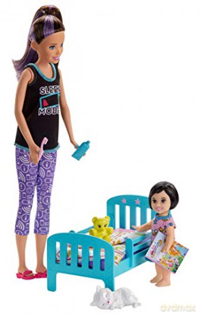 Barbie Lalka Skipper Opiekunka zestaw Czas na sen MATTEL