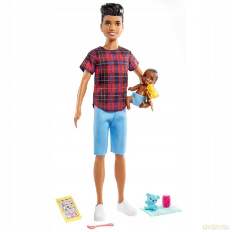 Barbie Opiekunka Lalka + bobas + akcesoria MATTEL