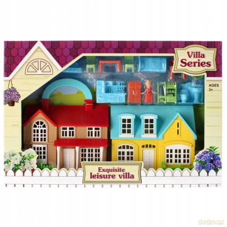 Domek dla lalek + akcesoria 37x25x8 cm