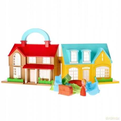 Domek dla lalek + akcesoria 37x25x8 cm