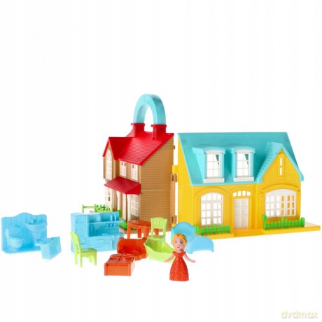 Domek dla lalek + akcesoria 37x25x8 cm