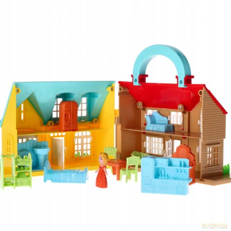Domek dla lalek + akcesoria 37x25x8 cm