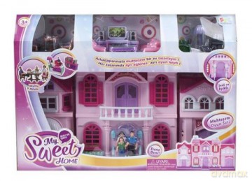 Domek dla lalek na baterie + akcesoria 50x36x11 cm