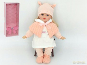 Lalka dziewczynka zima z dźwiękiem 40 cm w pudełku ADAR