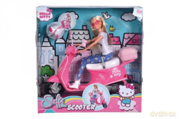 Lalka Steffi na skuterze Hello Kitty Simba