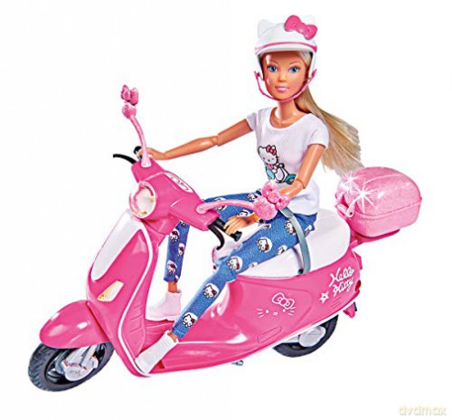 Lalka Steffi na skuterze Hello Kitty Simba