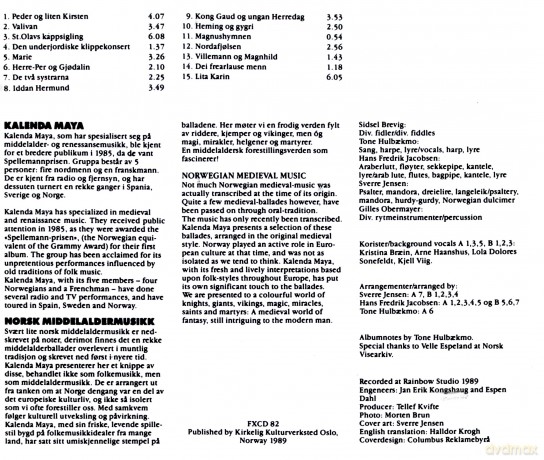 Kalenda Maya: Norske Middelalderballader [CD]