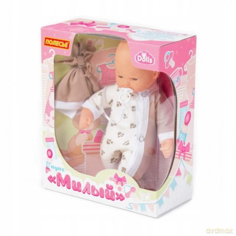 Polesie Bobas miękki Miły 28 cm ze smoczkiem w pudełku