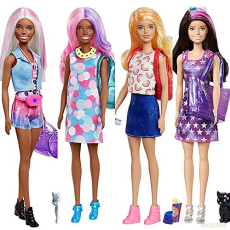 PROMO Barbie Lalka Kolorowa Maxi niespodzianka