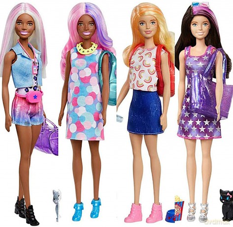 PROMO Barbie Lalka Kolorowa Maxi niespodzianka
