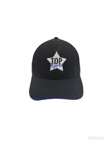 Czapka z daszkiem - Logo Top Girls - kolor czarny