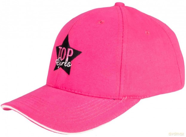 Czapka z daszkiem - Logo Top Girls - kolor różowy