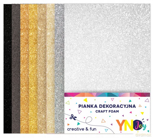 Pianka dekoracyjna brokat glam 8 szt. YNJ INTERDRUK
