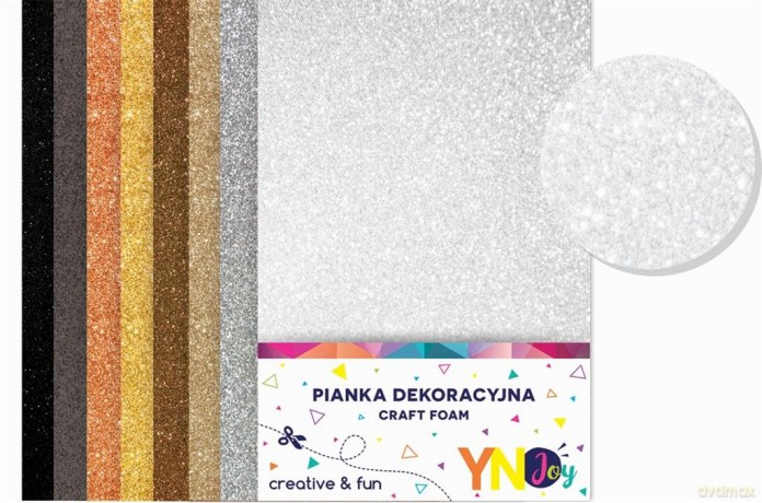 Pianka dekoracyjna brokat glam 8 szt. YNJ INTERDRUK