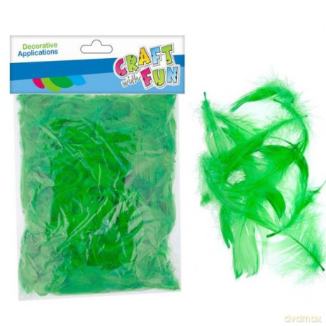 CF Ozdoba dekoracyjna Piórka zielone 20-30 cm 16 g
