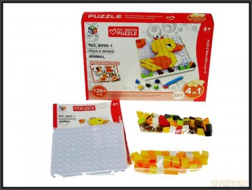 Układanka puzzle Zwierzęta 4w1 128 części