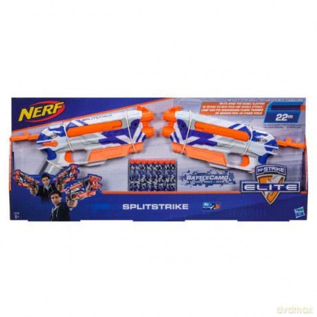 PROMO NERF ELITE N-Strike Wyrzutnia Splitstrike x2 + 8 strzałek HASBRO