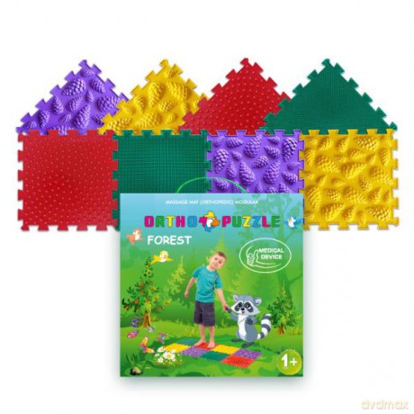 Polesie Mata do masażu ortopedyczna modułowa ORTHO PUZZLE Las