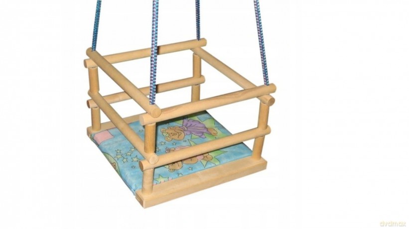 Huśtawka drewniana poduszka MALIMAS