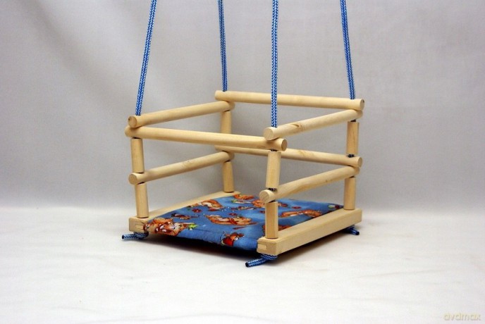 Huśtawka drewniana poduszka MALIMAS