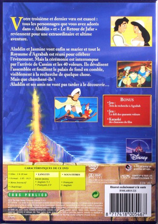 Aladdin and the King of Thieves (Aladyn i król złodziei) (Disney) [DVD]
