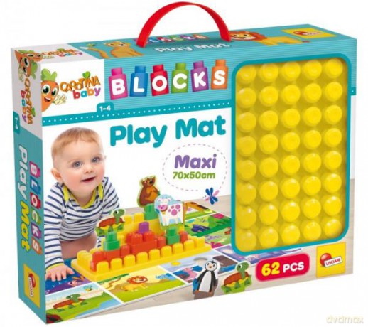 Carotina baby BLOCKS Mata edukacyjna 70x50 cm z klockami [KLOCKI]