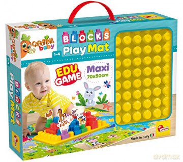 Carotina baby BLOCKS Mata edukacyjna 70x50 cm z klockami [KLOCKI]