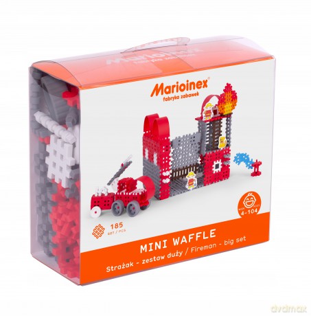 Klocki Wafle mini - Strażak duży Marioinex [KLOCKI]