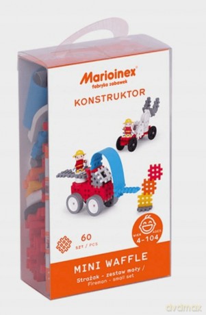 Klocki Wafle mini - Strażak mały Marioinex [KLOCKI]