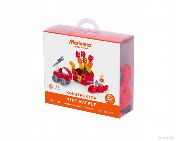 Klocki Wafle mini - Strażak średni Marioinex [KLOCKI]
