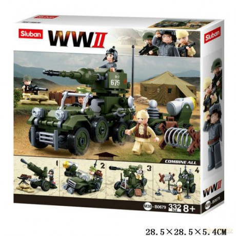 Klocki Wojsko 332 el. Sluban GAZELO [KLOCKI]