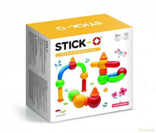 MAGFORMERS Klocki magnetyczne Stick-O Basic 10 el. [KLOCKI]