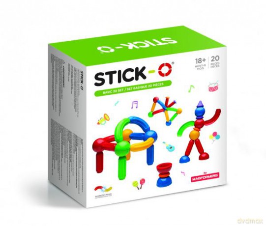 MAGFORMERS Klocki magnetyczne Stick-O Basic 20 el. [KLOCKI]