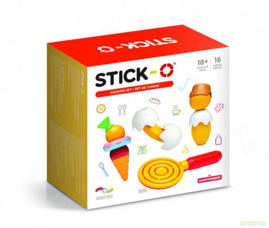 MAGFORMERS Klocki magnetyczne Stick-O zestaw do gotowania 16 el. [KLOCKI]