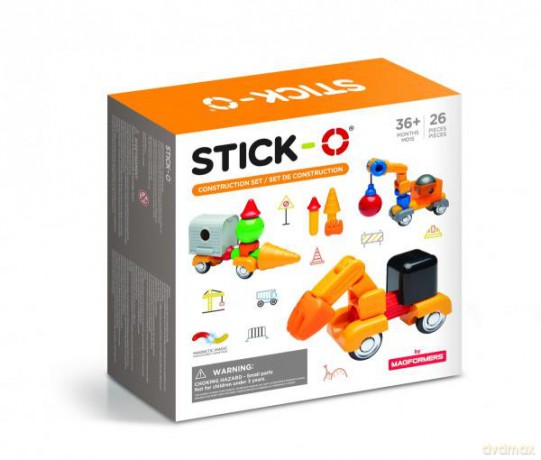 MAGFORMERS Klocki magnetyczne Stick-O zestaw konstrukcyjny 26 el. [KLOCKI]