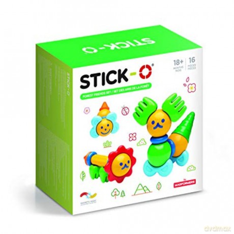 MAGFORMERS Klocki magnetyczne Stick-O zestaw Leśni Przyjaciele 16 el. [KLOCKI]