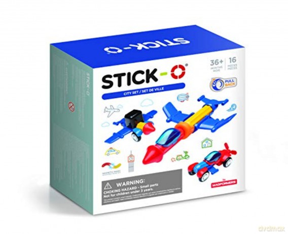 MAGFORMERS Klocki magnetyczne Stick-O zestaw miejski 16 el. [KLOCKI]