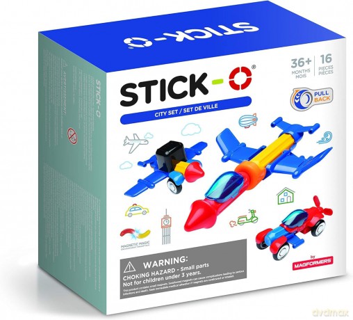 MAGFORMERS Klocki magnetyczne Stick-O zestaw miejski 16 el. [KLOCKI]