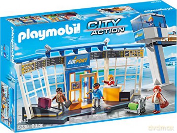 PLAYMOBIL Lotnisko z wieżą kontrolną [KLOCKI]