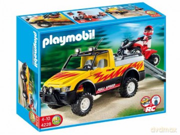 PLAYMOBIL Pick-up z quadem wyścigowym [KLOCKI]