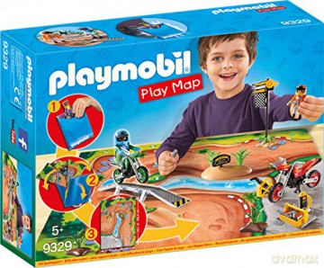 PLAYMOBIL Play Map Motocross [KLOCKI]