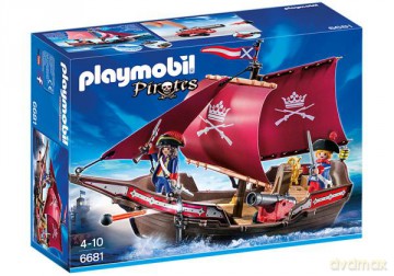 PLAYMOBIL Żaglowiec wojskowy z armatą [KLOCKI]