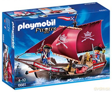 PLAYMOBIL Żaglowiec wojskowy z armatą [KLOCKI]