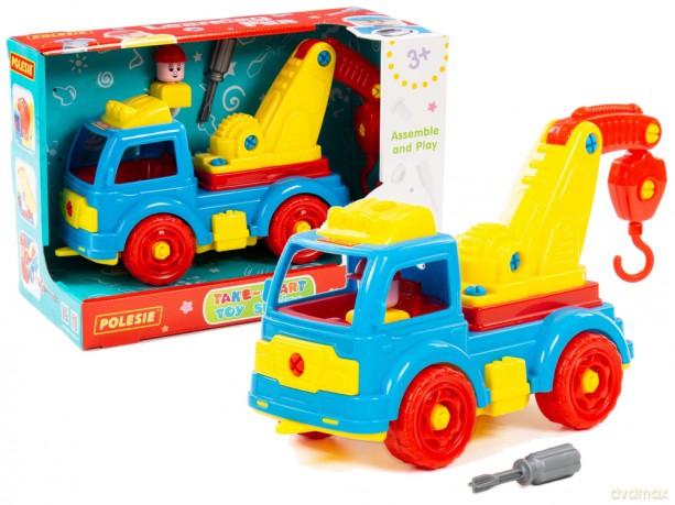 Polesie Klocki-transport "Samochód-ewakuator" (38 el.) (w pudełku) [KLOCKI]