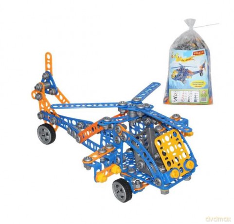 Polesie Zestaw klocków helikopter "Wynalazca" 232 el. w worku [KLOCKI]