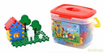 Wader-Polesie Klocki "Luna Park" - 118 el. wiaderko [KLOCKI]