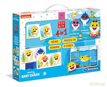 Clementoni Edukit 4w1 Baby Shark [GRA PLANSZOWA]